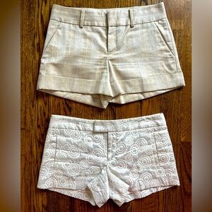 Metallic Club Monaco Shorts. Size 6.